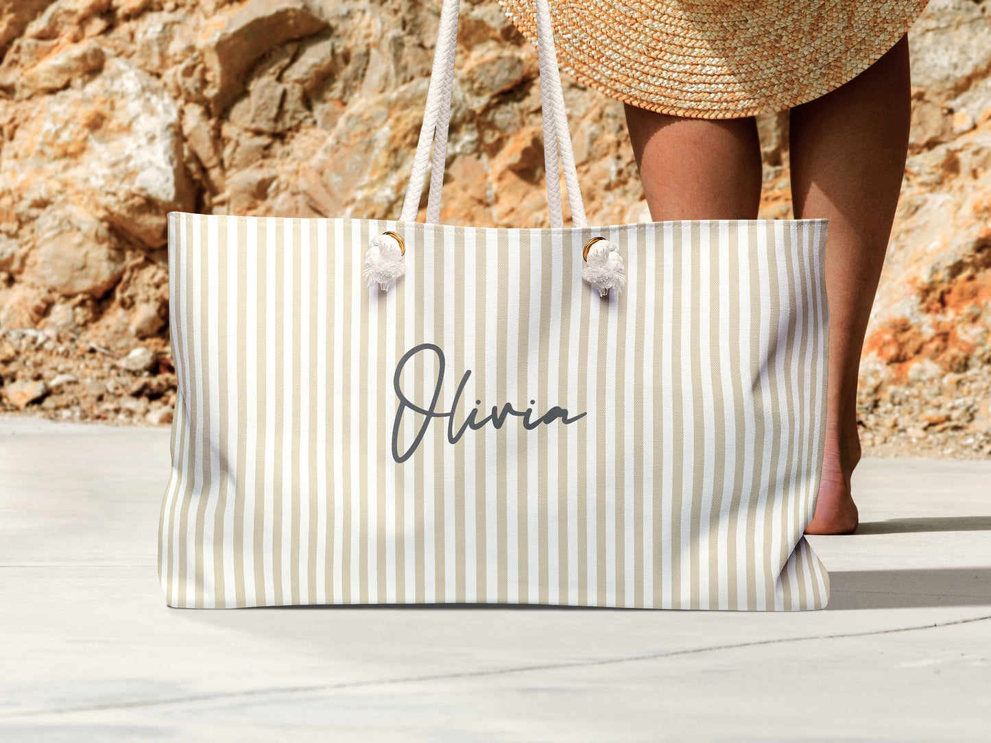 Bengal Stripe Signature Beach Bag