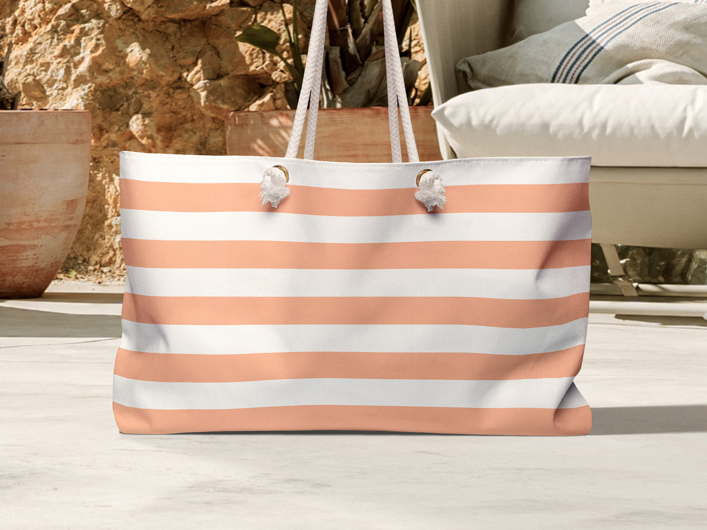 Cabana Stripe Beach Bag