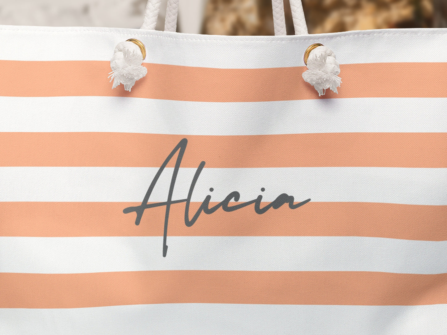 Cabana Stripe Signature Beach Bag