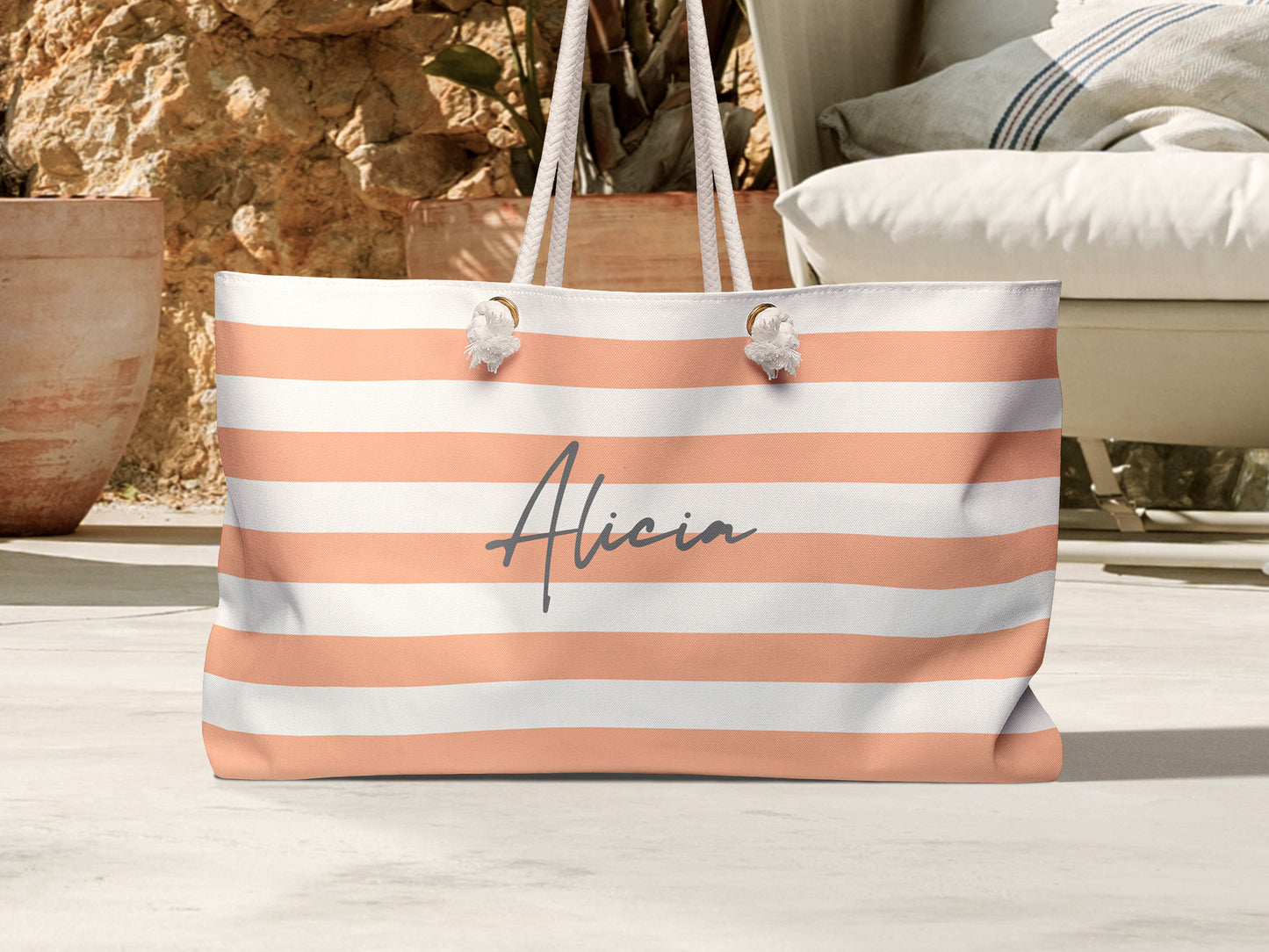 Cabana Stripe Signature Beach Bag