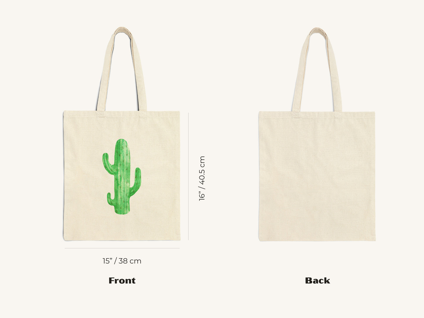 Cactus Canvas Tote