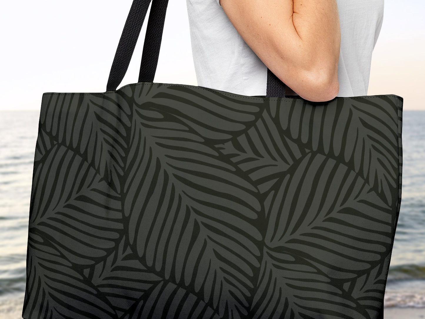 Palm Leaf Beach Bag