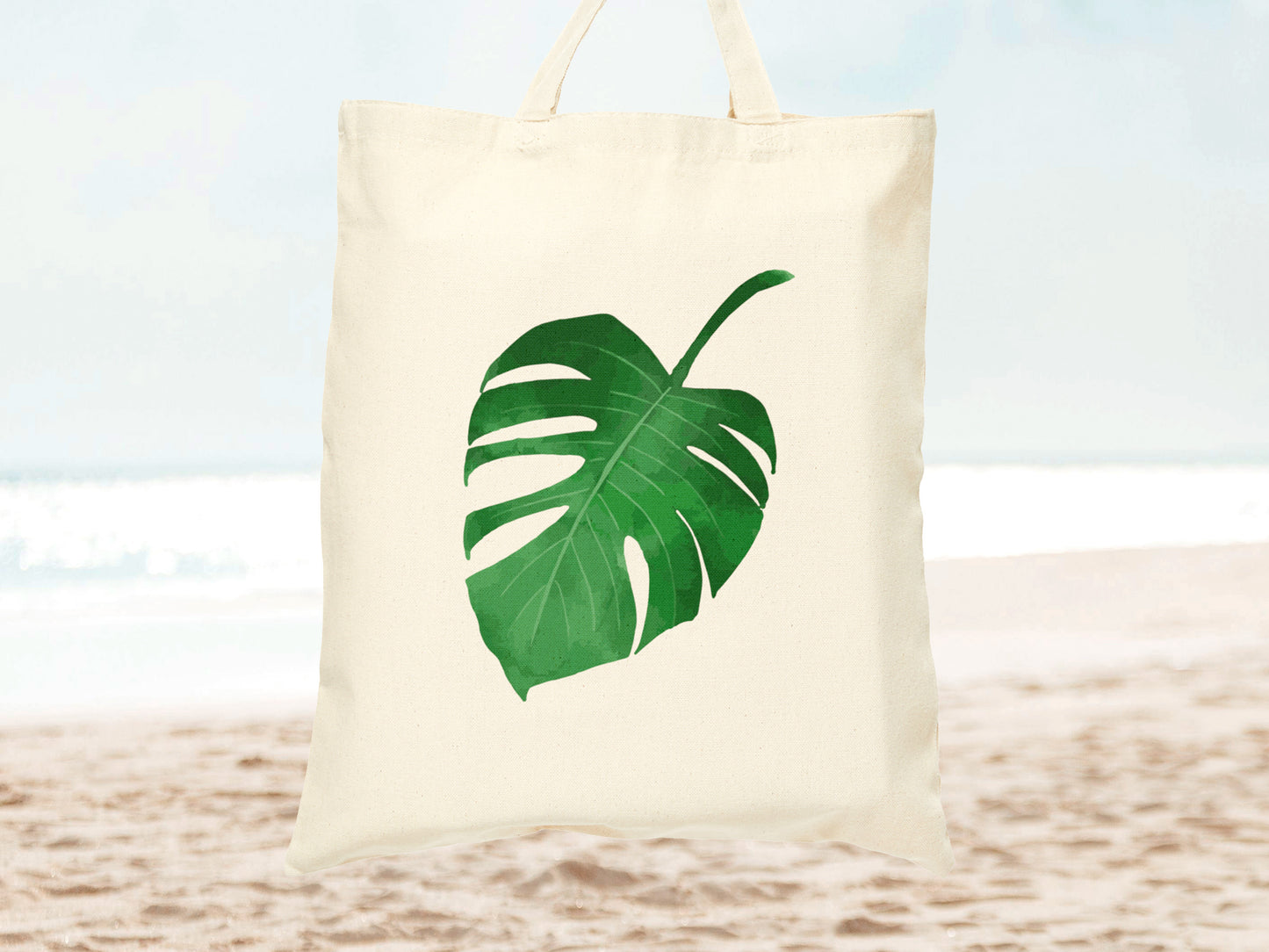 Monstera Canvas Tote