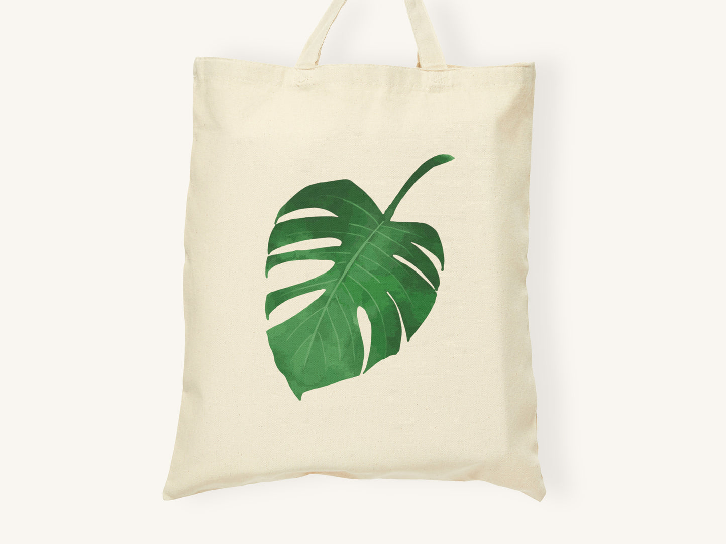 Monstera Canvas Tote