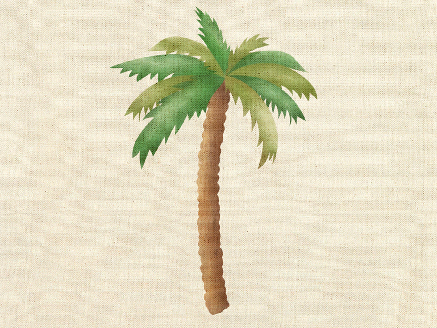 Palm Tree Canvas Tote