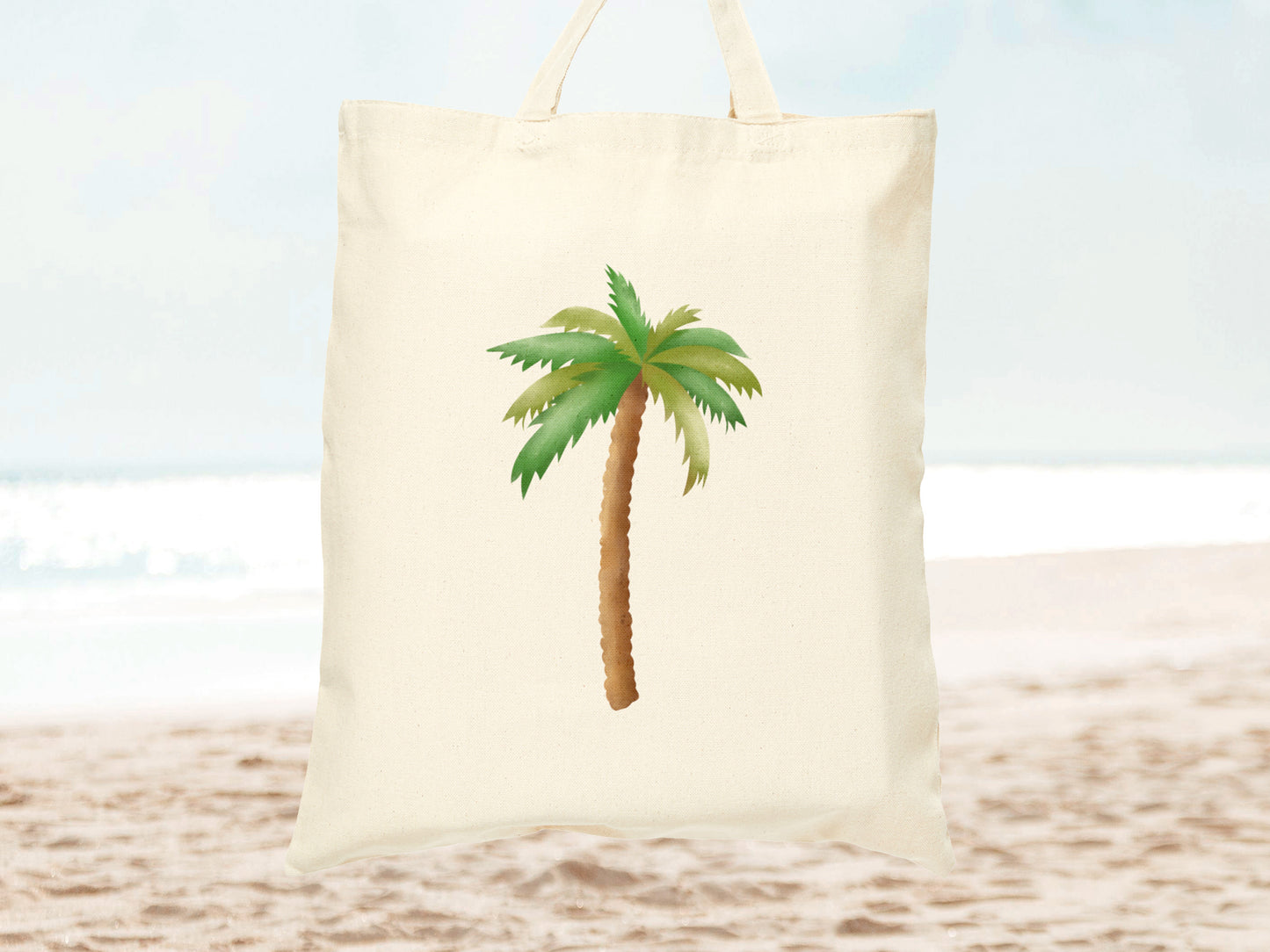 Palm Tree Canvas Tote