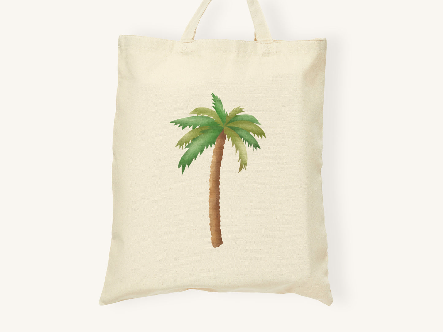 Palm Tree Canvas Tote