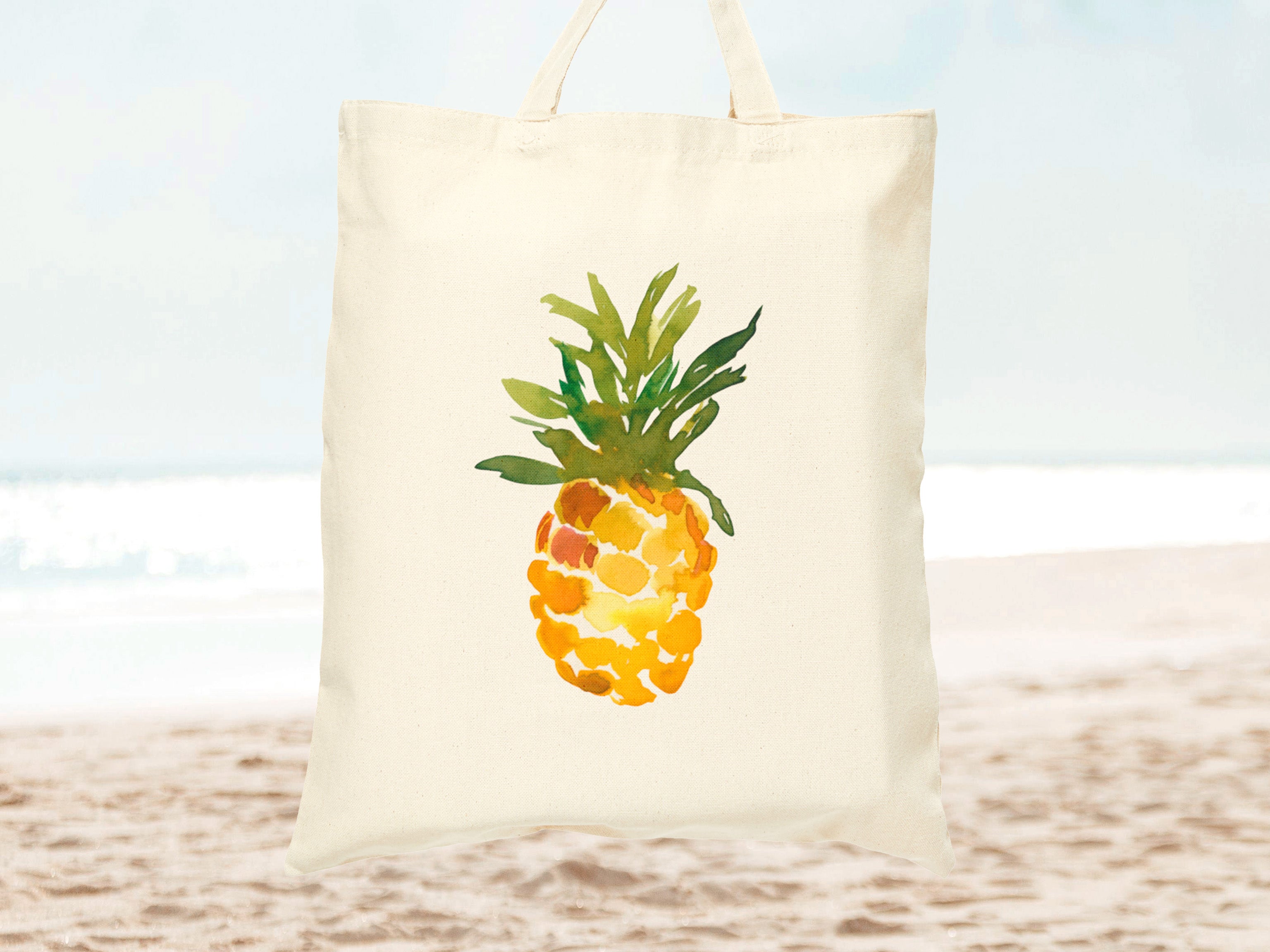 Beach bag with pineapple sale